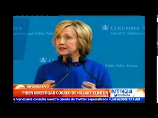 Piden a Justicia de EE.UU. investigar correos de H. Clinton por trato indebido de información