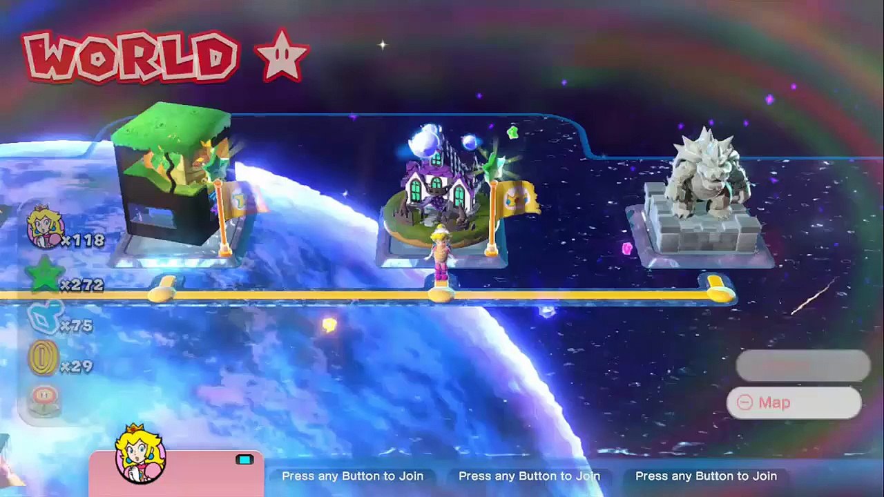 Super Mario 3D World - Part 31 HD - 100% Walkthrough- World Star-9 - Cosmic Cannon Cluster