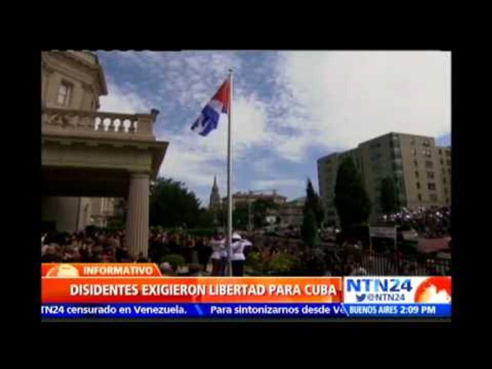 Bandera de Cuba flamea en Washington tras el restablecimiento de relaciones diplomáticas