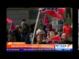 Grupos protestan en favor y en contra de la remoción la bandera confederada en Columbia, EE.UU.