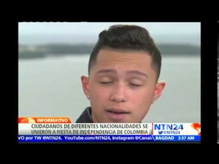 Colombianos en Florida, EE.UU., celebran por adelantado el Día de la Independencia