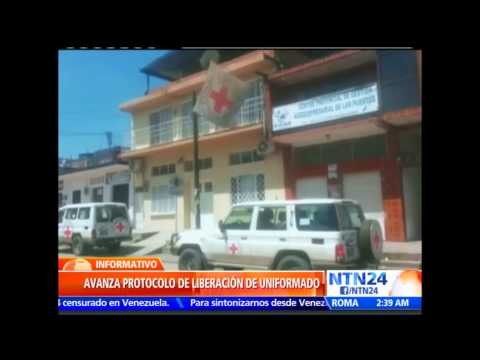 Vehículos de Cruz Roja colombiana llegan a Putumayo para eventual liberación de subteniente Moscoso