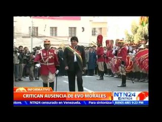 Califican de "falta de respeto" la ausencia de Evo Morales a celebración del 'Día de la Paz'