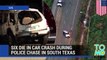 Police chase crash: 6 dead after SUV carrying at least 13 people crashes in Edna, Texas To