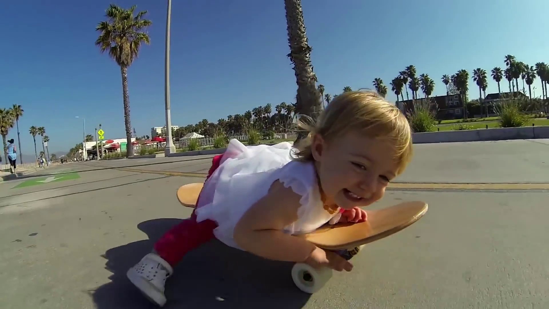 ⁣GoPro Ava, Baby Skateboarder