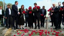 Turkish PM Davutoglu visits site of Ankara bombings