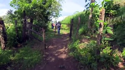 Des touristes visitent un temple émergé des eaux au Mexique