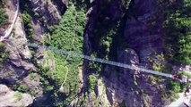 World's Longest and Highest Glass-Bottom Bridge Open's in China Shiniuzhai Park