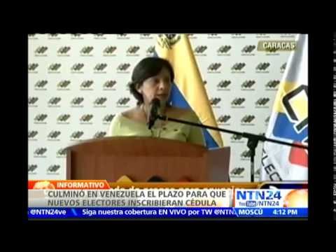 Culmina plazo de inscripción de cédulas para participar en elecciones parlamentarias en Venezuela