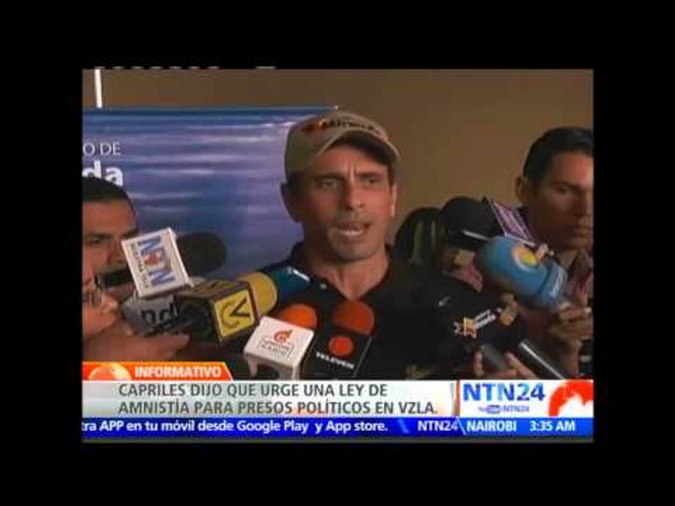 Capriles cree que Venezuela necesita “una ley de la amnistía para los presos políticos”