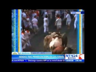 Tres personas corneadas en el primer encierro de las fiestas de San Fermín en España