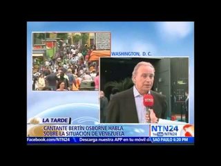 Cantante español Bertín Osborne habla en NTN24 sobre situación en Venezuela