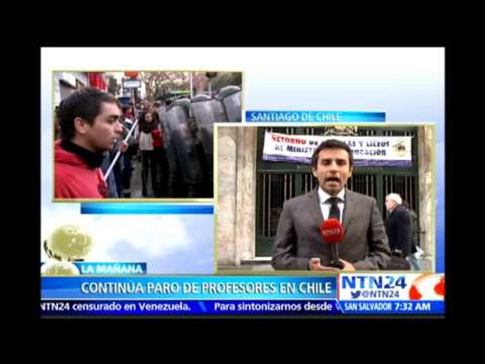 Paro de maestros cumple un mes en Chile y se mantendrá hasta que se retire el proyecto