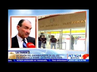 Amenaza de Maduro es muestra que su gobierno se ha "deteriorado": exembajador de EE.UU. en Vzl
