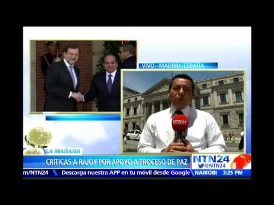 Oposición critica a Mariano Rajoy por su apoyo a los diálogos de paz en Colombia