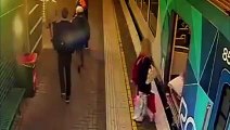 Une petite fille tombe entre le métro et le quai. Terrifiant!
