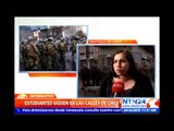 Detenidos y desordenes deja manifestación de estudiantes en Chile