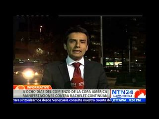 Chile cumple ocho días de Copa América mientras que continúan las intensas manifestaciones