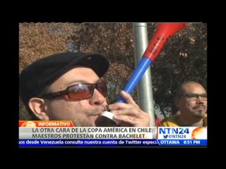 Avanza la Copa América junto a protestas de maestros que exigen una reforma educativa