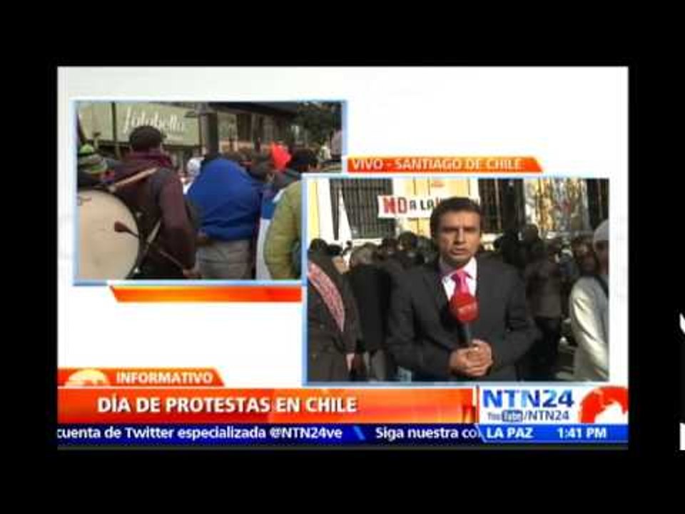 Trabajadores y estudiantes protestan nuevamente en contra de la políticas de Bachelet