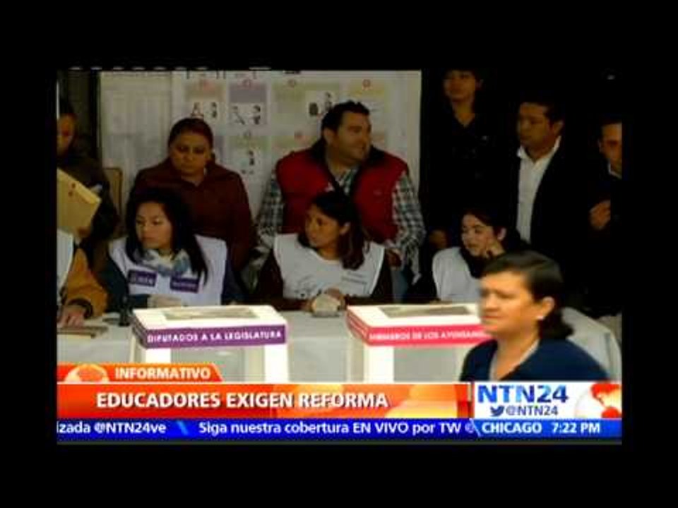 Maestros en México causan destrozos en oficinas electorales de Oaxaca para boicotear comicios