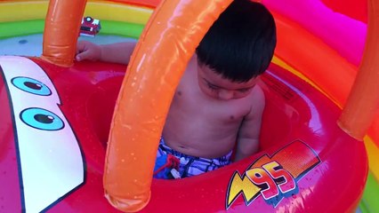 Thomas n Friends Toy Trains Disney Cars McQueen in Swimming Pool Percy Color Changer