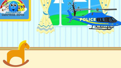 Learn Colors & Vehicles: Police Helicopter ★ Coloring Book ★ Teach Colours for Kids Baby T