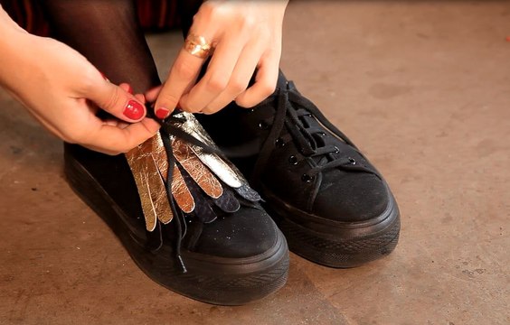 Tuto Dance and Tricot : les franges amovibles pour chaussures
