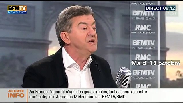 Pour Jean-Luc Mélenchon, Tomber la chemise va devenir le nouvel hymne ouvrier