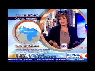 Hermana de dirigente estudiantil Conan Quintana, asesinado en Vzla pide “justicia”