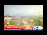 Impactantes imágenes: fuerte tornado arrasa con automóviles y árboles en Ohio, EE.UU.