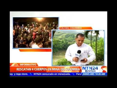 Rescatan primeros cuerpos de mineros colombianos atrapados en mina de oro