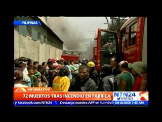 Al menos 72 muertos deja incendio en fábrica de calzado en Filipinas