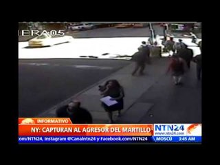 Operativo: policía de Nueva York detiene a hombre que había atacado a transeúntes con martillo
