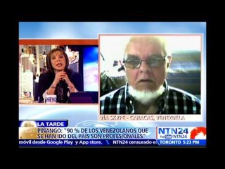 “El 90% de los venezolanos que se han ido del país son profesionales”: Sociólogo Ramón Piñango