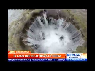 ¡Como por arte de magia! Vea el misterioso caso de un lago que 'desaparece' por un agujero