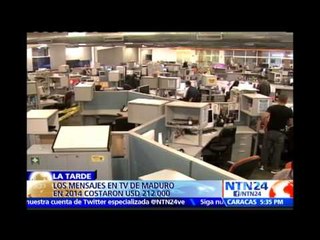 Propaganda millonaria: Presidente Maduro gastó USD 212 mil en emisiones televisivas durante el 2014