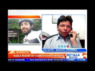 "La Cancillería está trabajando" en contactarlo: madre de colombiano sobreviviente a terremoto