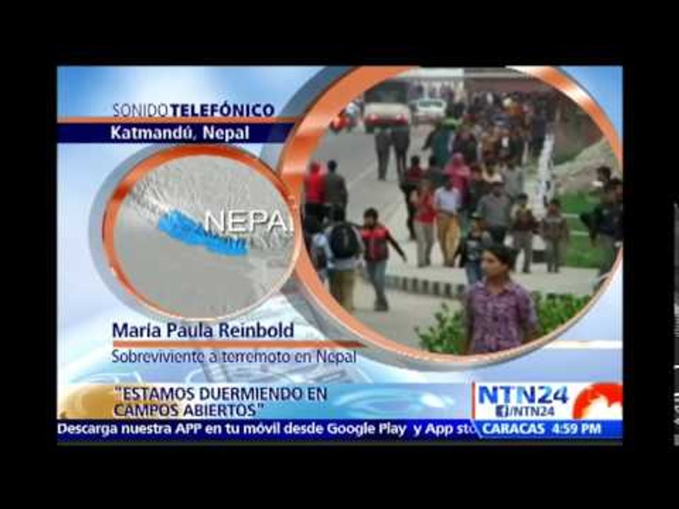 Colombiana narra en NTN24 los “aterradores” momentos que vivió durante el trágico terremoto en Nepal