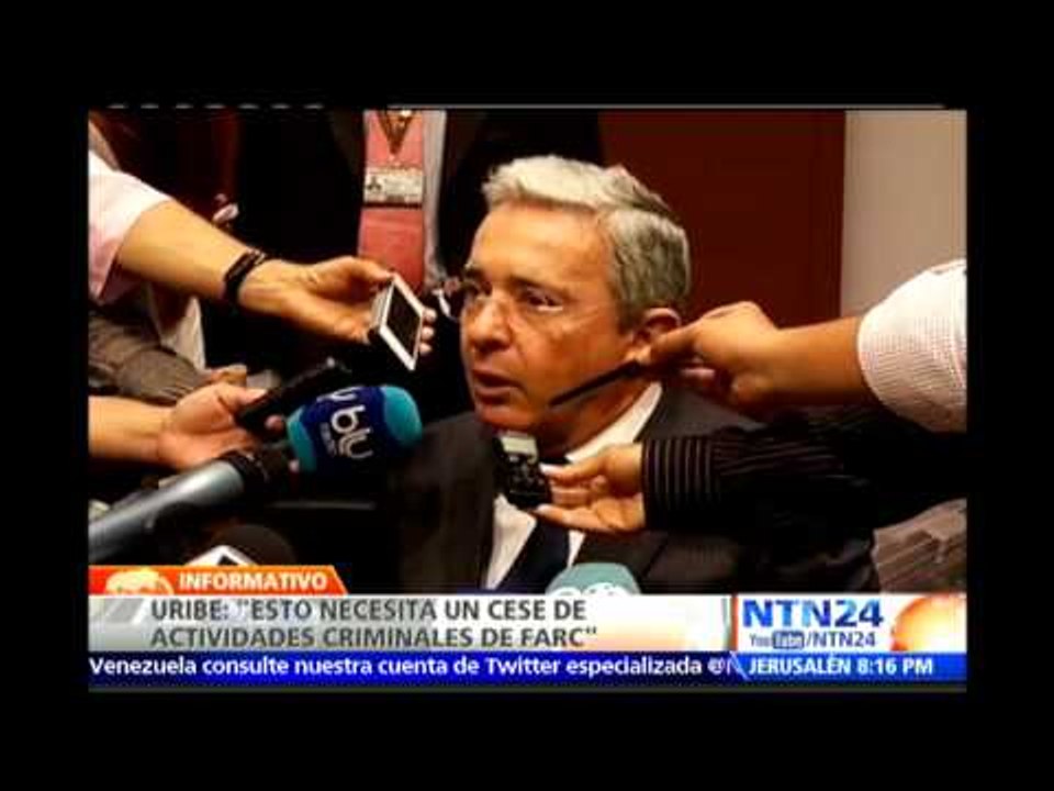 Expdte. Uribe pide al Gobierno de Santos suspender diálogos hasta que FARC muestren voluntad de paz