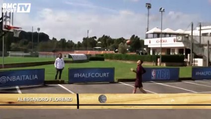 NBA - Les joueurs de la Roma se testent au Half Court Challenge