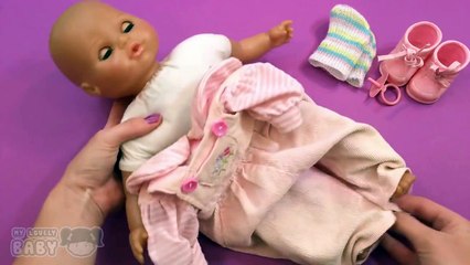 Baby Doll Lunch Time Food Babie Doll Girl Bathtime and Sleep Pretend Play