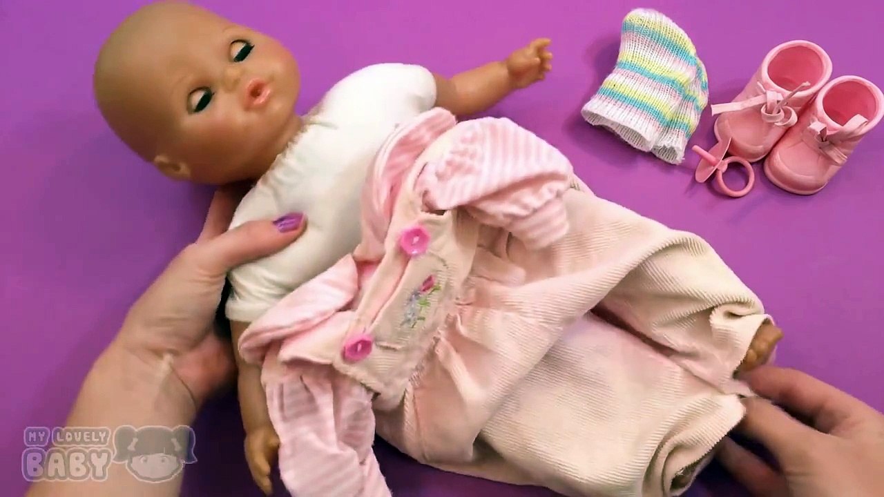 Baby Doll Lunch Time Food Babie Doll Girl Bathtime and Sleep Pretend Play