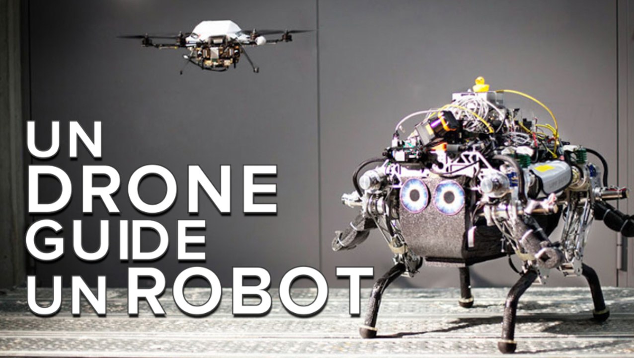 Un robot s'oriente en terrain accidenté grâce à un drone