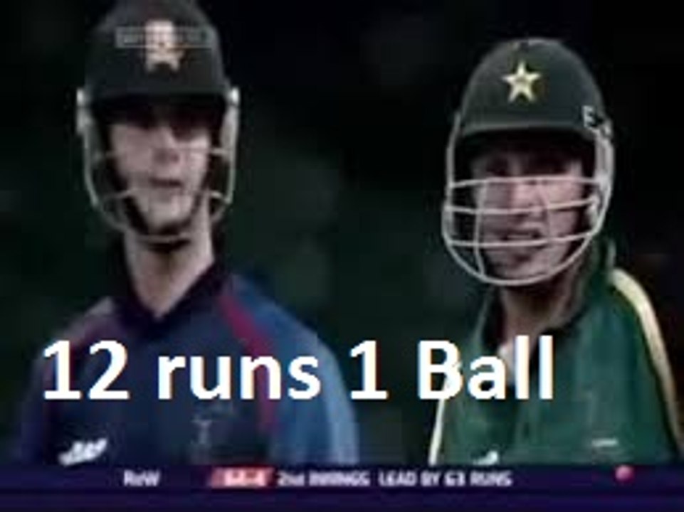 Shahid Afridi 12 Runs In 1 Ball Worlds Record