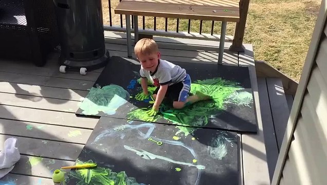 Young Jackson Pollock Keeps Slipping In Paint