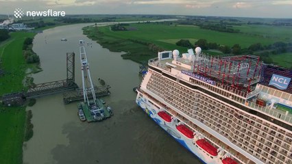 Tug boat pushed under water by cruise ship