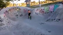 Crazy Rider Headshot - BMX Backflip fail