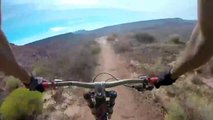 Courageous biker on an insane TRAIL road - Trail to Zion