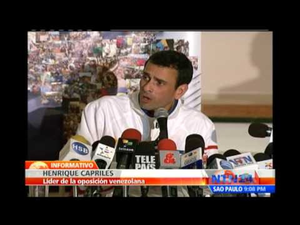 "No se dejen chantajear por el Gobierno venezolano": Henrique Capriles